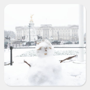 Adesivo Quadrado Buckingham Palace Snowman London