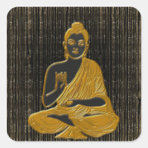 Adesivo Quadrado buda dourado