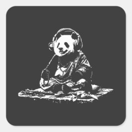 Adesivo Quadrado Buda Panda