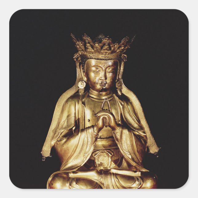 Adesivo Quadrado Buda sentado (Frente)