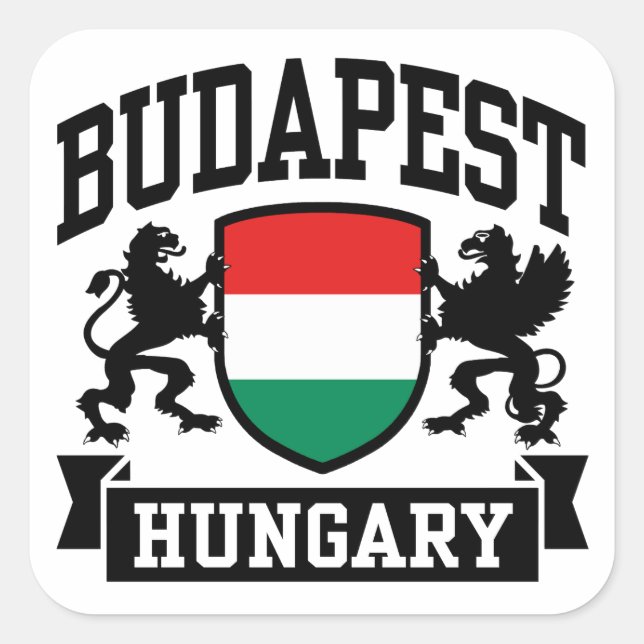 Adesivo Quadrado Budapest Hungria (Frente)