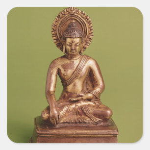 Adesivo Quadrado Buddha assentado