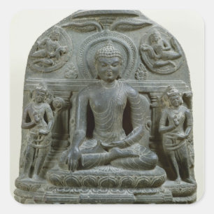 Adesivo Quadrado Buddha assentado na meditação