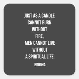 Adesivo Quadrado Buddha Candle Spirit Quote