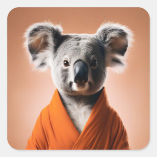 Adesivo Quadrado Budista Koala