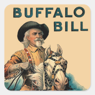 Adesivo Quadrado Buffalo Bill Stickers