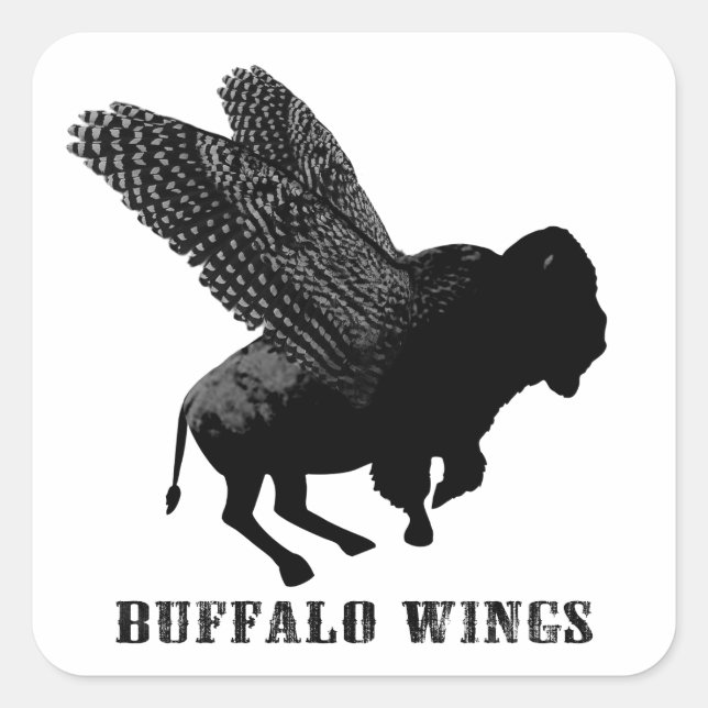 Adesivo Quadrado Buffalo Wings (Frente)