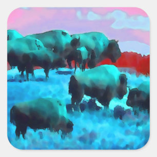 Adesivo Quadrado Buffalos