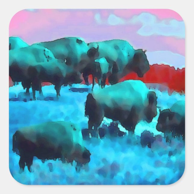 Adesivo Quadrado Buffalos (Frente)