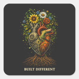 Adesivo Quadrado Built Different