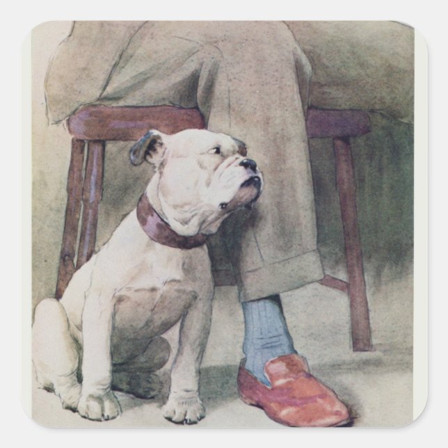 Adesivo Quadrado Buldogue (Frente)