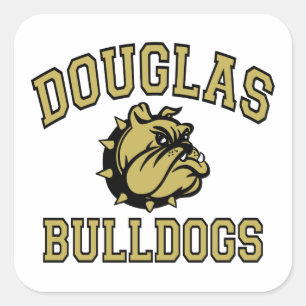 Adesivo Quadrado Buldogues de Douglas