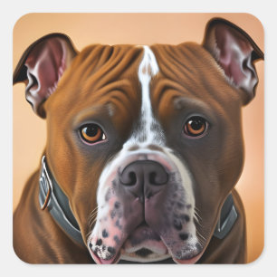 Adesivo Quadrado Bull Dog