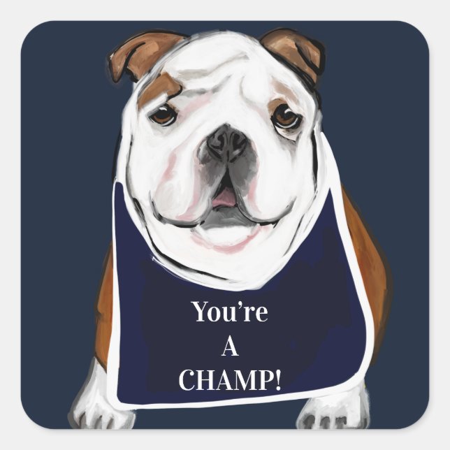 ADESIVO QUADRADO BULLDOG (Frente)