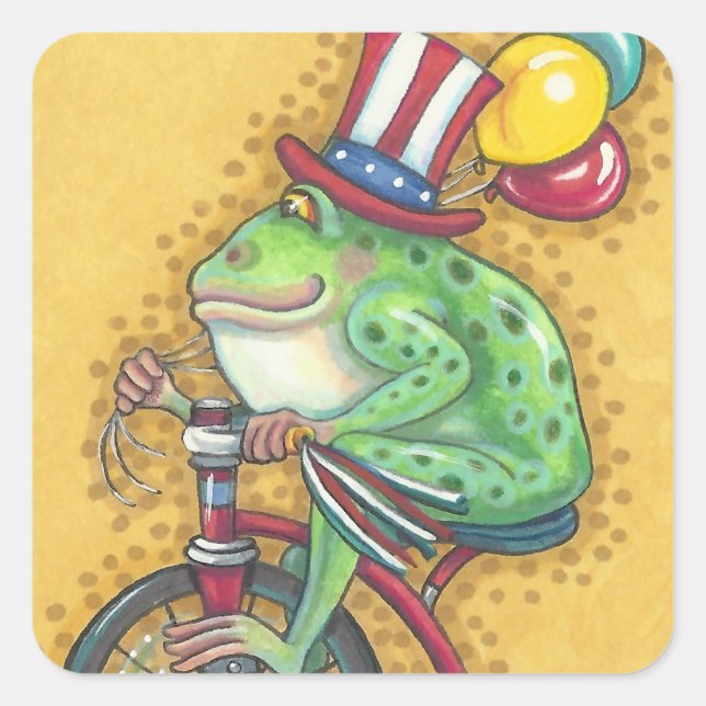 Adesivo Quadrado BULLFROG 4th of Julian AMERICANA SAPO STICKER Shee (Frente)