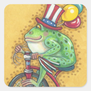 Adesivo Quadrado BULLFROG 4th of Julian AMERICANA SAPO STICKER Shee