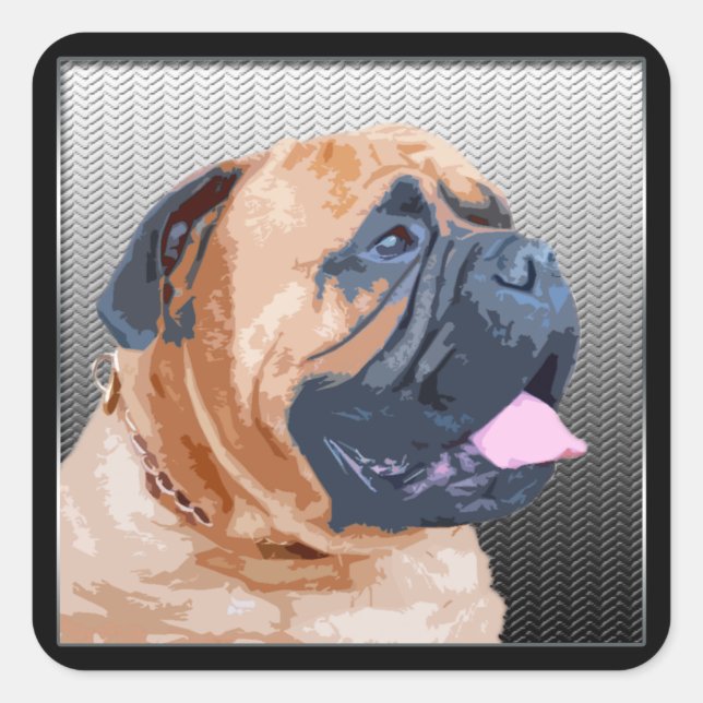 Adesivo Quadrado Bullmastiff (Frente)