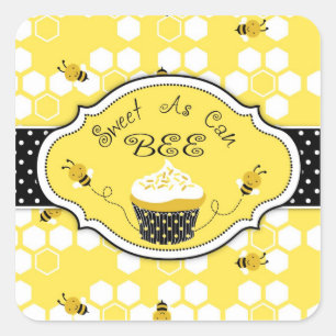 Adesivo Quadrado Bumble Bee Sticker HBSQ 2