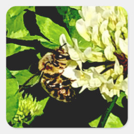 Adesivo Quadrado Bumble Bee Stickers