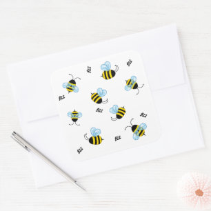 Adesivo Quadrado Bumble Bees Ocupadas