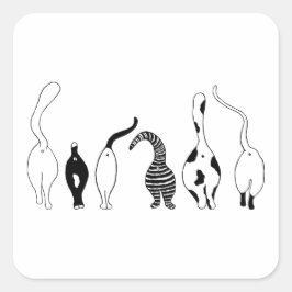 Adesivo Quadrado Bumbuns de gatos