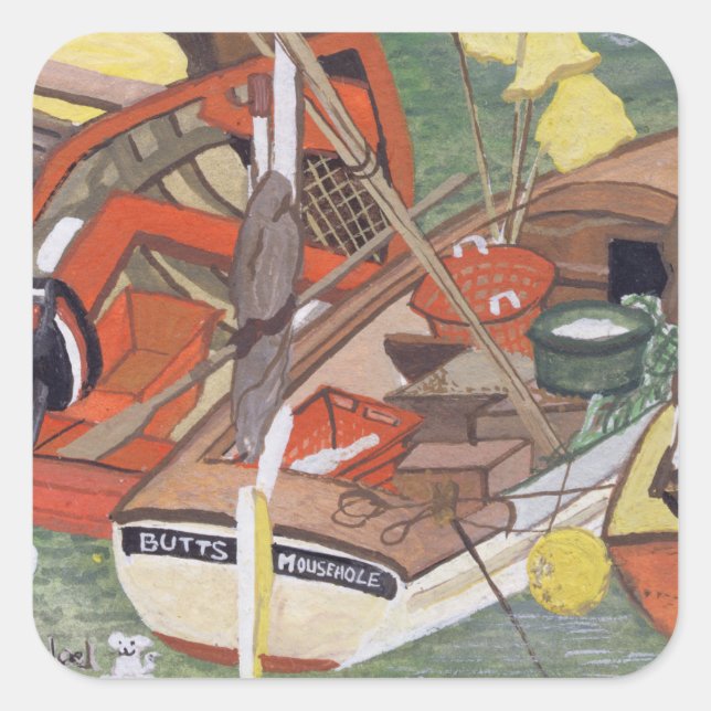 Adesivo Quadrado Bumbuns de Mousehole 1995 (Frente)