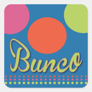 Adesivo Quadrado Bunco com Ponto Sticker
