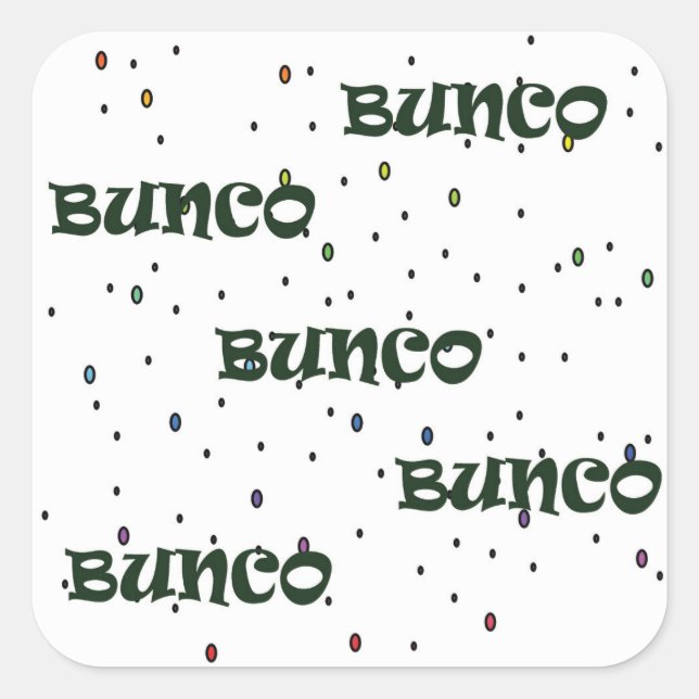 Adesivo Quadrado Bunco Stickers (Frente)