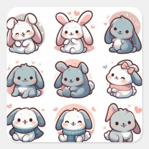 Adesivo Quadrado Bunnies parte 1