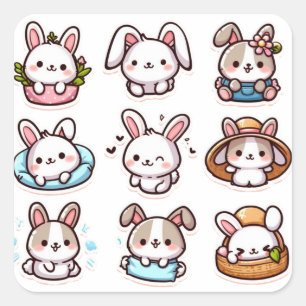 Adesivo Quadrado Bunnies parte 2