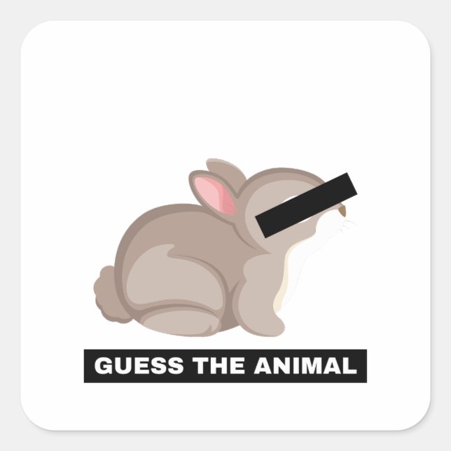 Adesivo Quadrado Bunny (Frente)