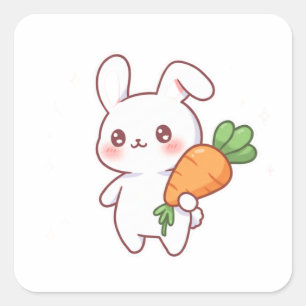 Adesivo Quadrado Bunny & Balloon – Sweet Kawaii Style