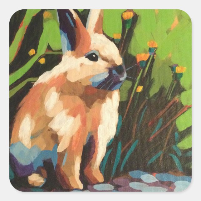 Adesivo Quadrado Bunny Sticker (Frente)