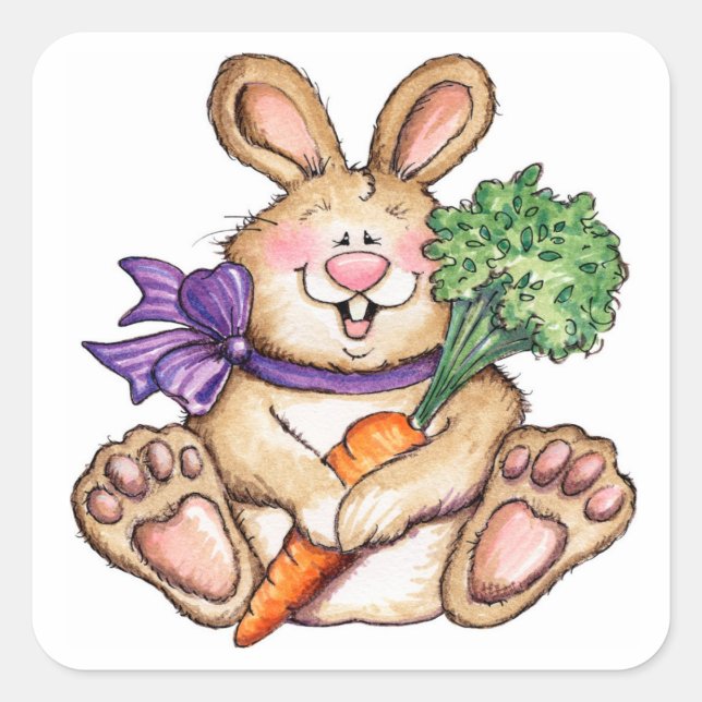 Adesivo Quadrado Bunny - Stickers (Frente)