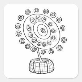 ADESIVO QUADRADO BUQUÊ COSMÉTICO COLOR ME