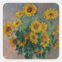 Adesivo Quadrado Buquê do Monet de Sunflower