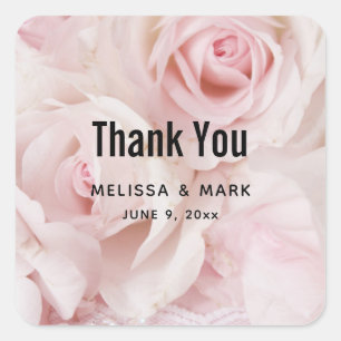 Adesivo Quadrado Buquê Elegante de Rosas Rosa Vintage