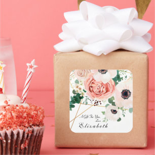 Adesivo Quadrado Buquê Flor Floral Rosa Botânico do Jardim Botânico