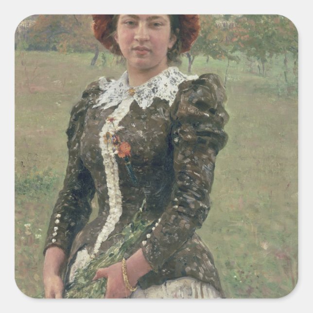 Adesivo Quadrado Buquê primavera (Frente)