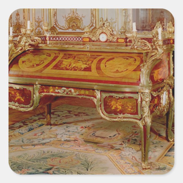 Adesivo Quadrado Bureau du Roi por Oeben e Riesener (Frente)