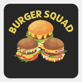 Adesivo Quadrado Burger Art For Men Hamburger Cheeseburger