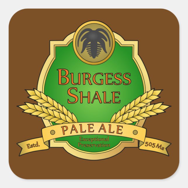 Adesivo Quadrado Burgess Shale Ale Sticker (Frente)