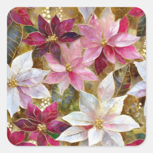 Adesivo Quadrado Burgundy Dourado Bronze Rosa Vermelho Branco Poins