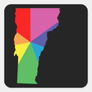 Adesivo Quadrado burst de cores do vermont