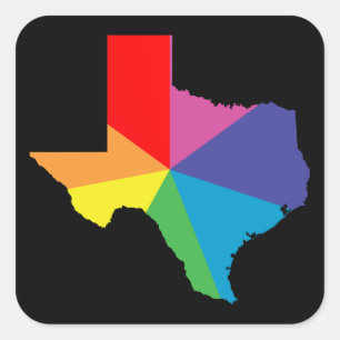 Adesivo Quadrado burst de cores texas