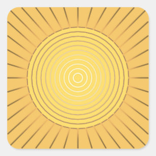 Adesivo Quadrado Burst Geométrico Moderno - Mostarda Dourada / Ama