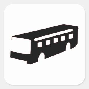 Adesivo Quadrado Bus Silhouette