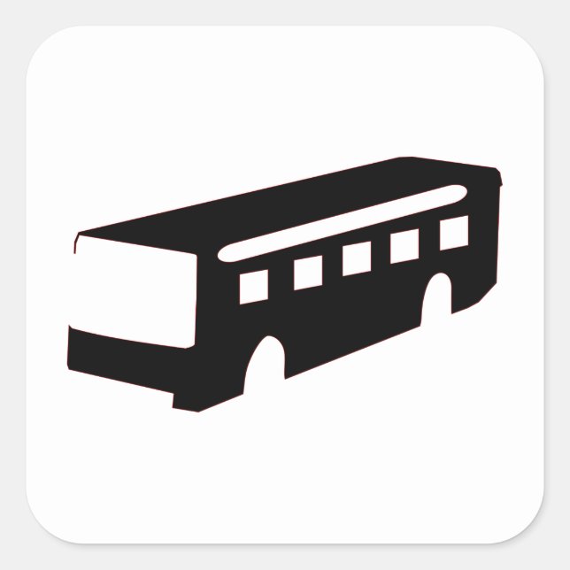 Adesivo Quadrado Bus Silhouette (Frente)