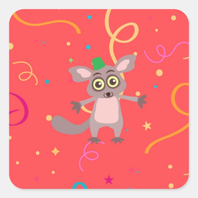 Adesivo Quadrado Bush Baby Sticker (Frente)