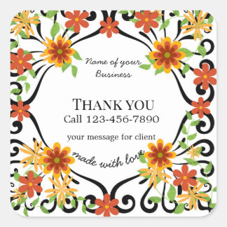 Adesivo Quadrado business editable sticker